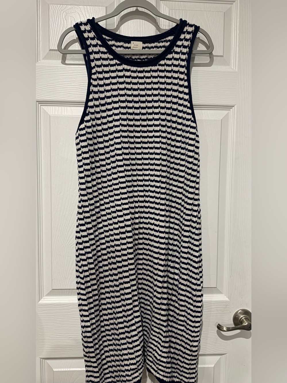 a new day Black & White Sleeveless Knit Stripe Maxi Dress